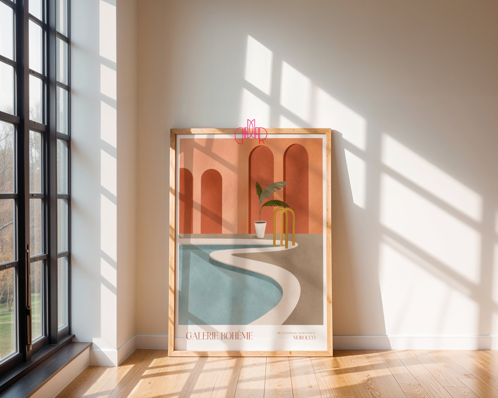 Plakat Moroccan Pool, Galerie Bohème, Contemporary Art, Minimalizm