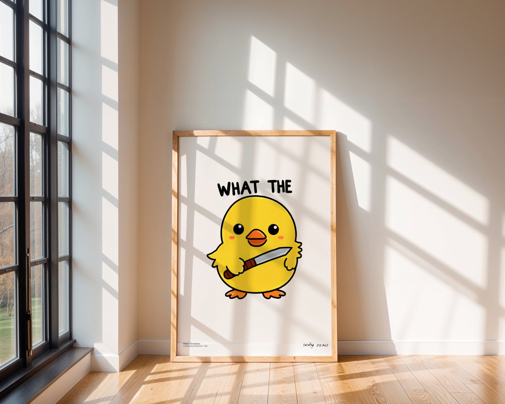 Plakat What the Duck, Totally Serious, modernizm, sztuka współczesna