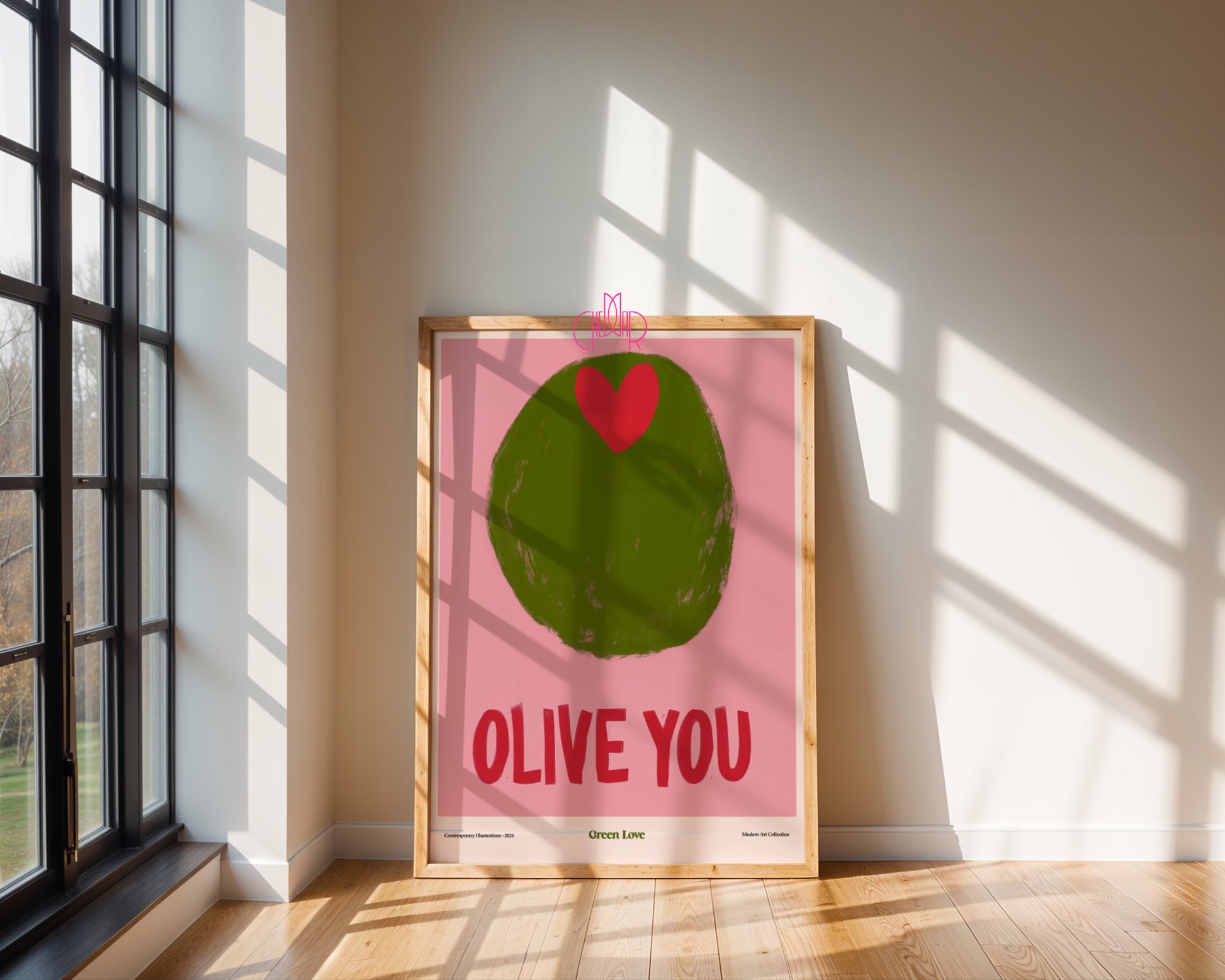 Plakat „Olive You” – Słodkie Wyznanie w Stylu Modern Art!