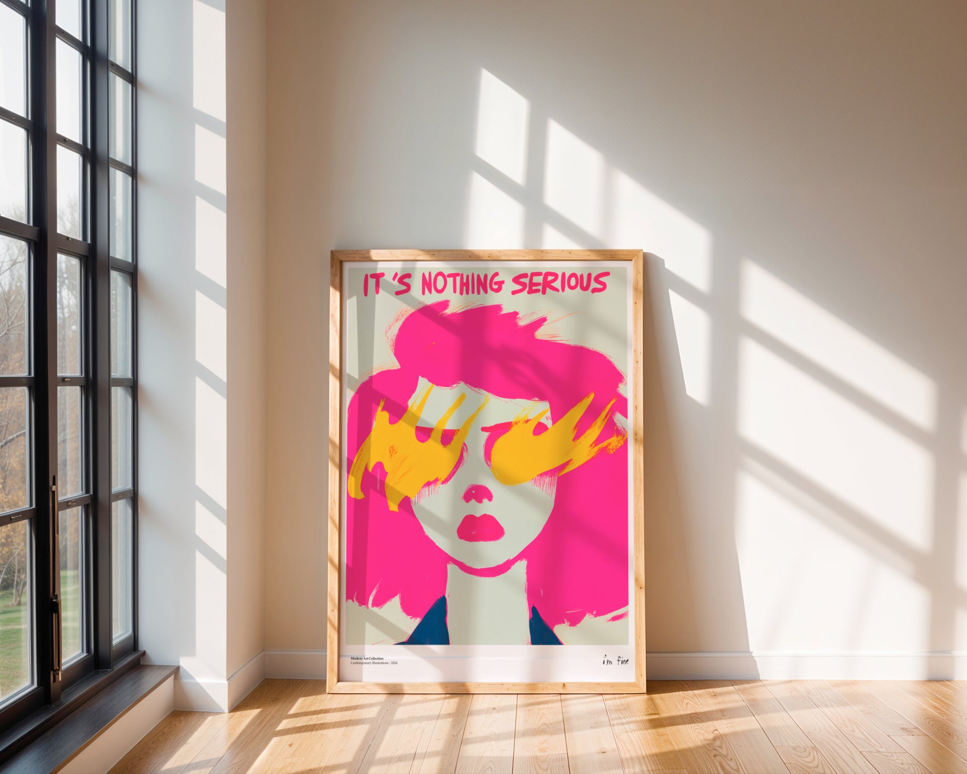 Plakat It’s Nothing Serious, I’m Fine, modernizm, sztuka współczesna