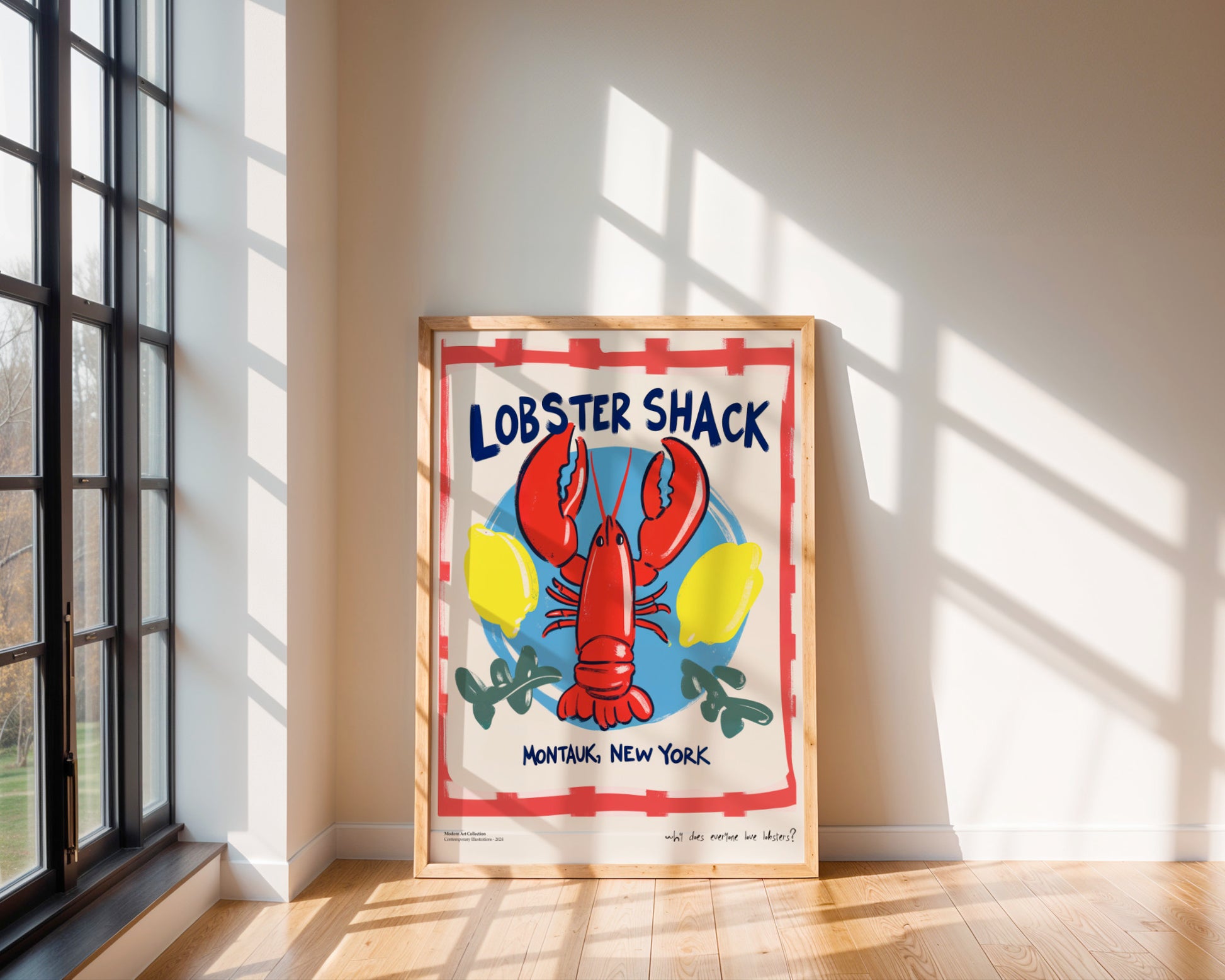 Plakat „Lobster Shack” – Przenieś klimat Montauk prosto do swojej kuchni!