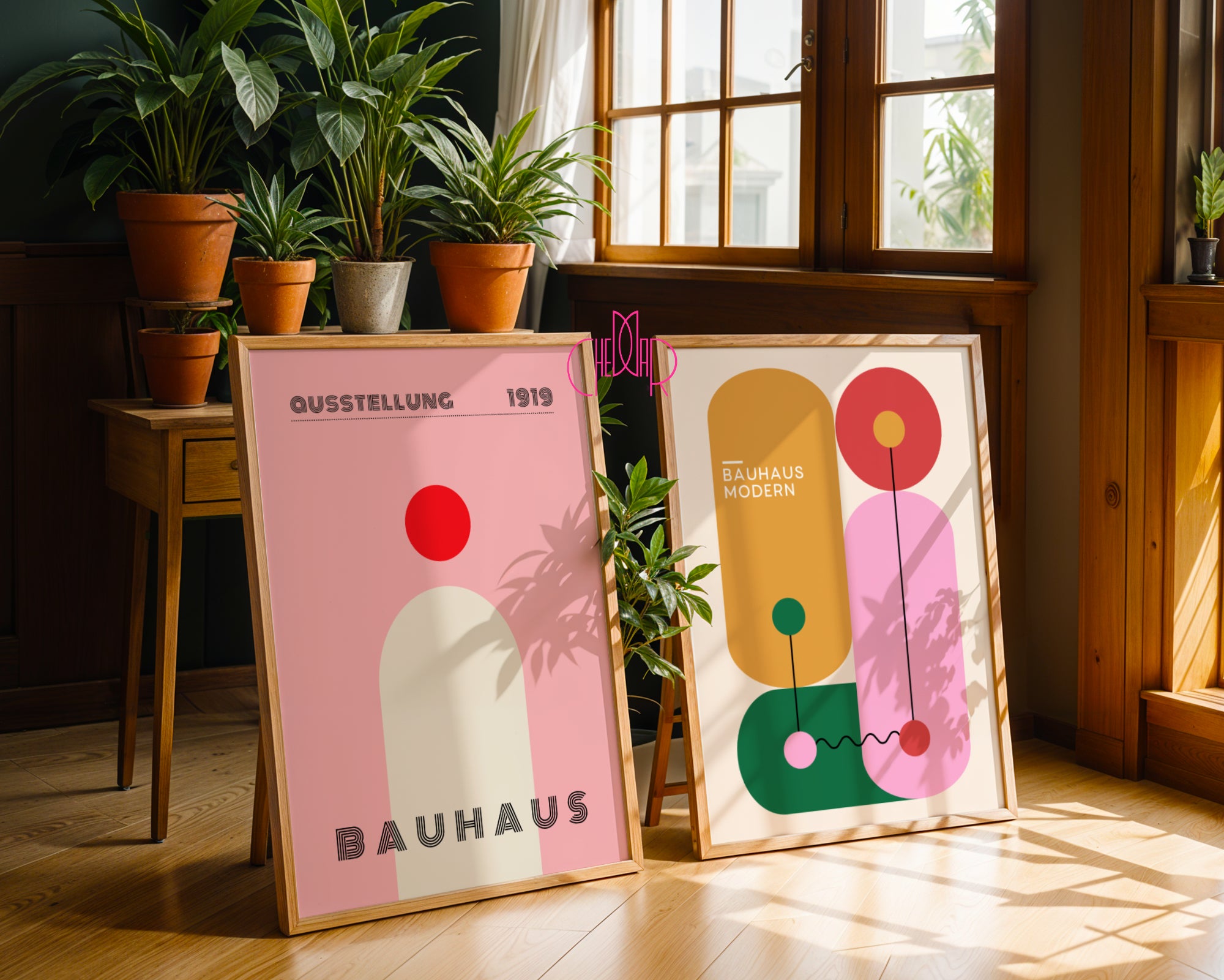 Zestaw Bauhaus Modern – Geometria i Kolor (1919 Exhibition)