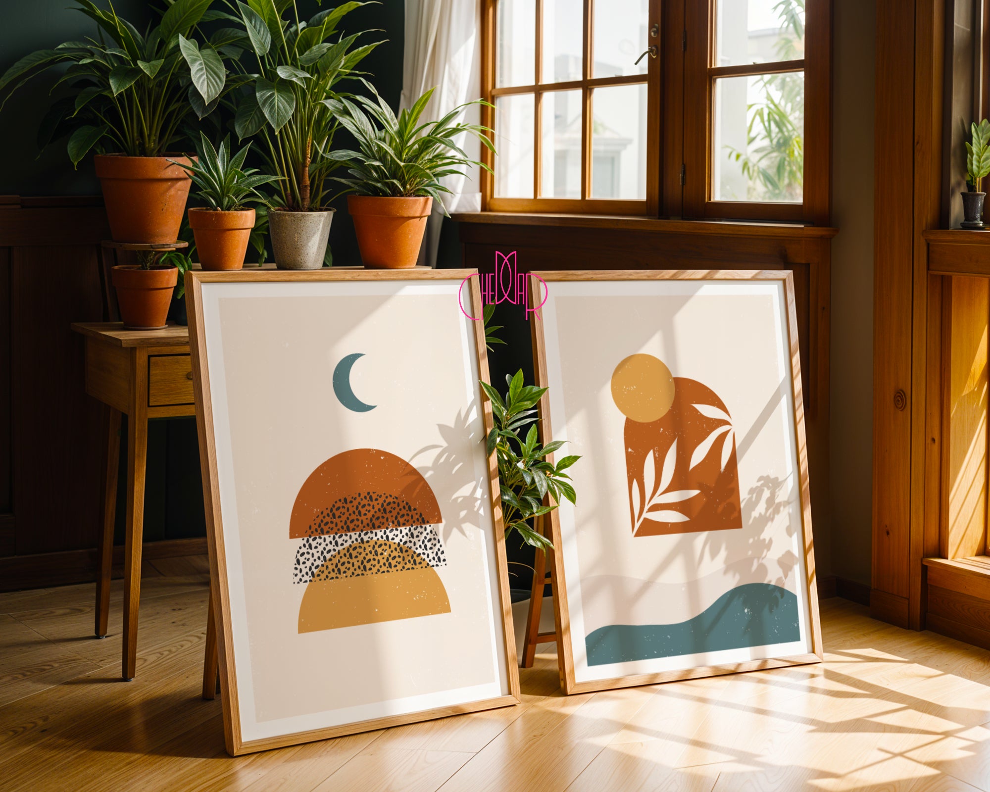 Boho Set – Sun, Moon, and Organic Serenity