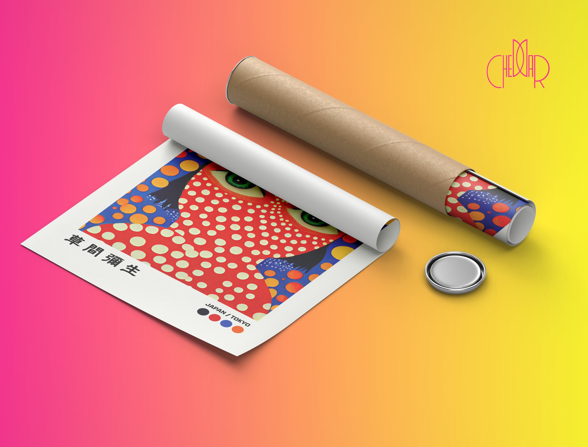 Yayoi Kusama – Red Dot Portrait: Avant-Garde and Mesmerizing Rhythm