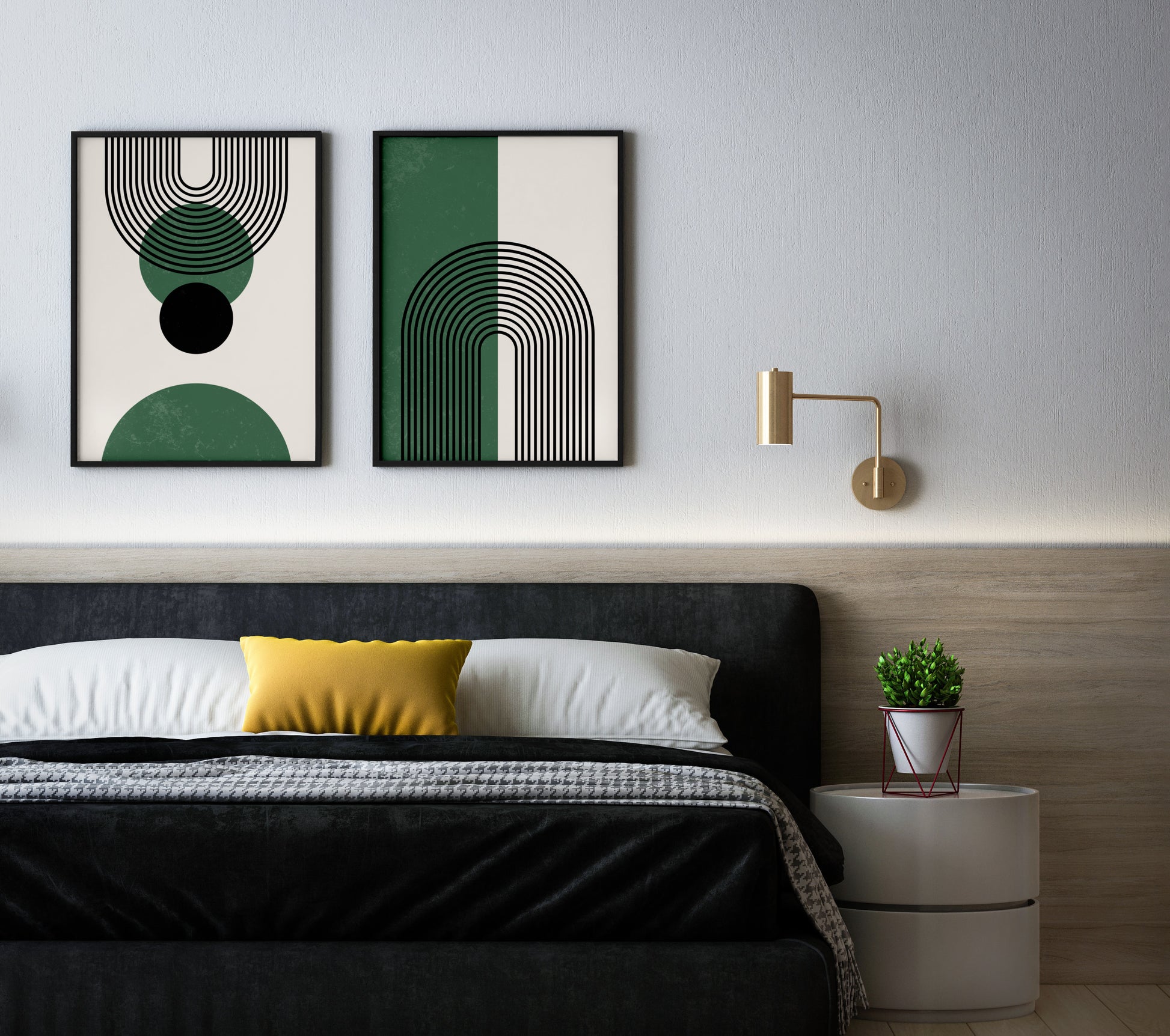 Zestaw Geometric Green – Minimalizm i Rytm Linii