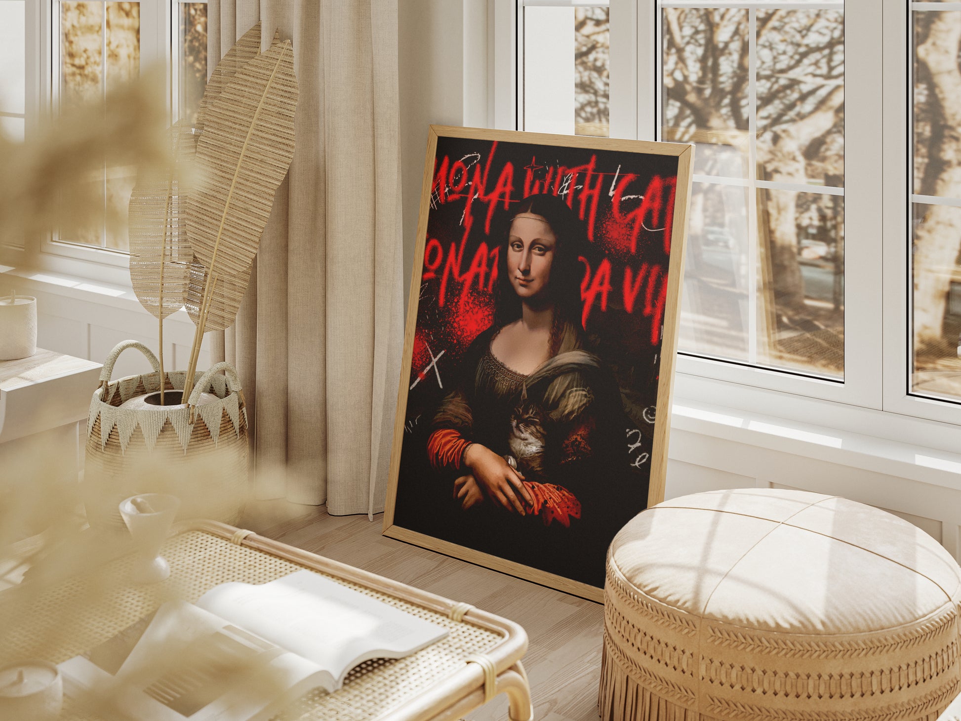 Mona Lisa with Cat – Urban Renaissance