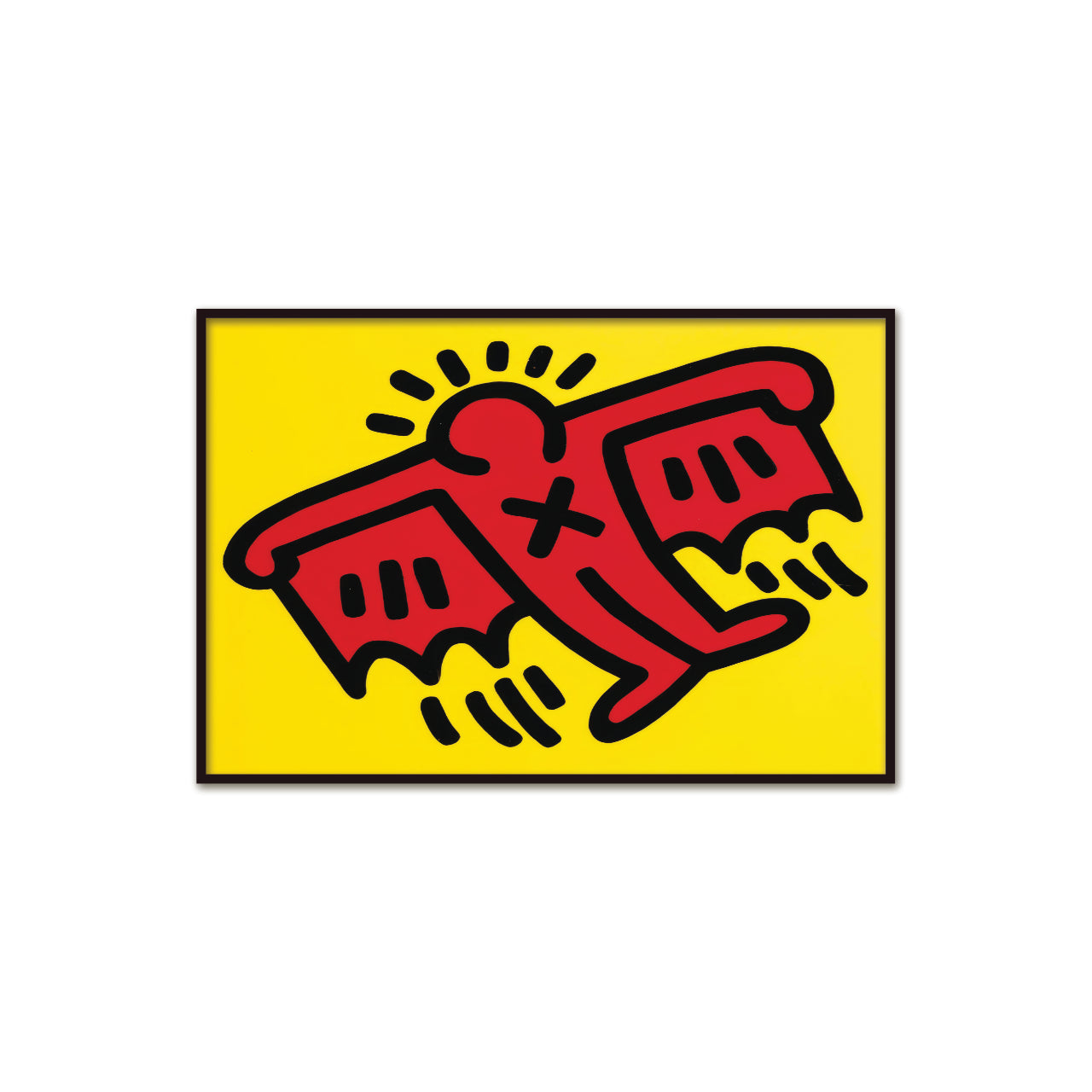 Plakat Keith Haring- nietoperz, poziomy, pop art, sztuka współczesna