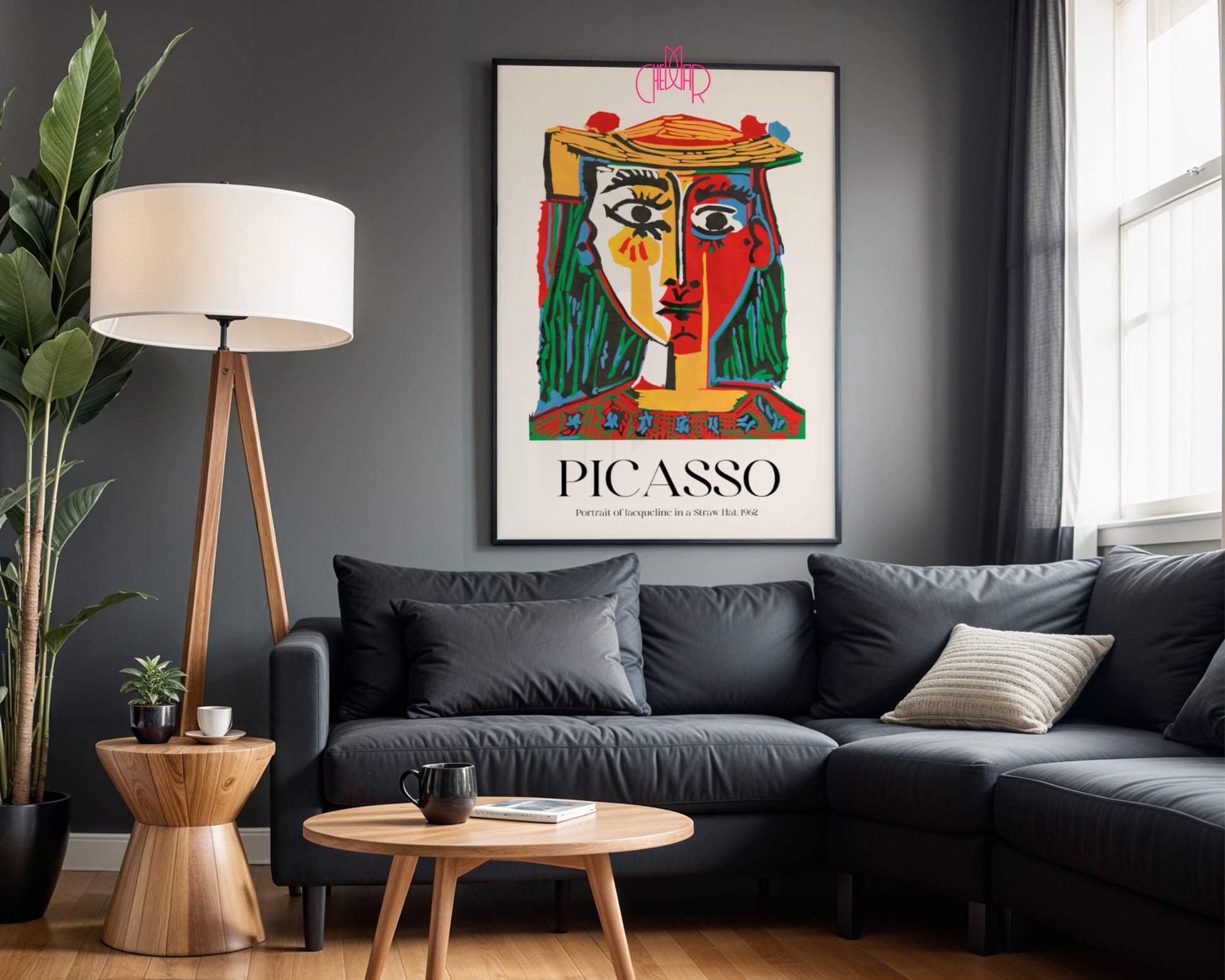 Picasso – Portrait of Jacqueline in a Straw Hat (1962) | Plakat Galeryjny Fauve