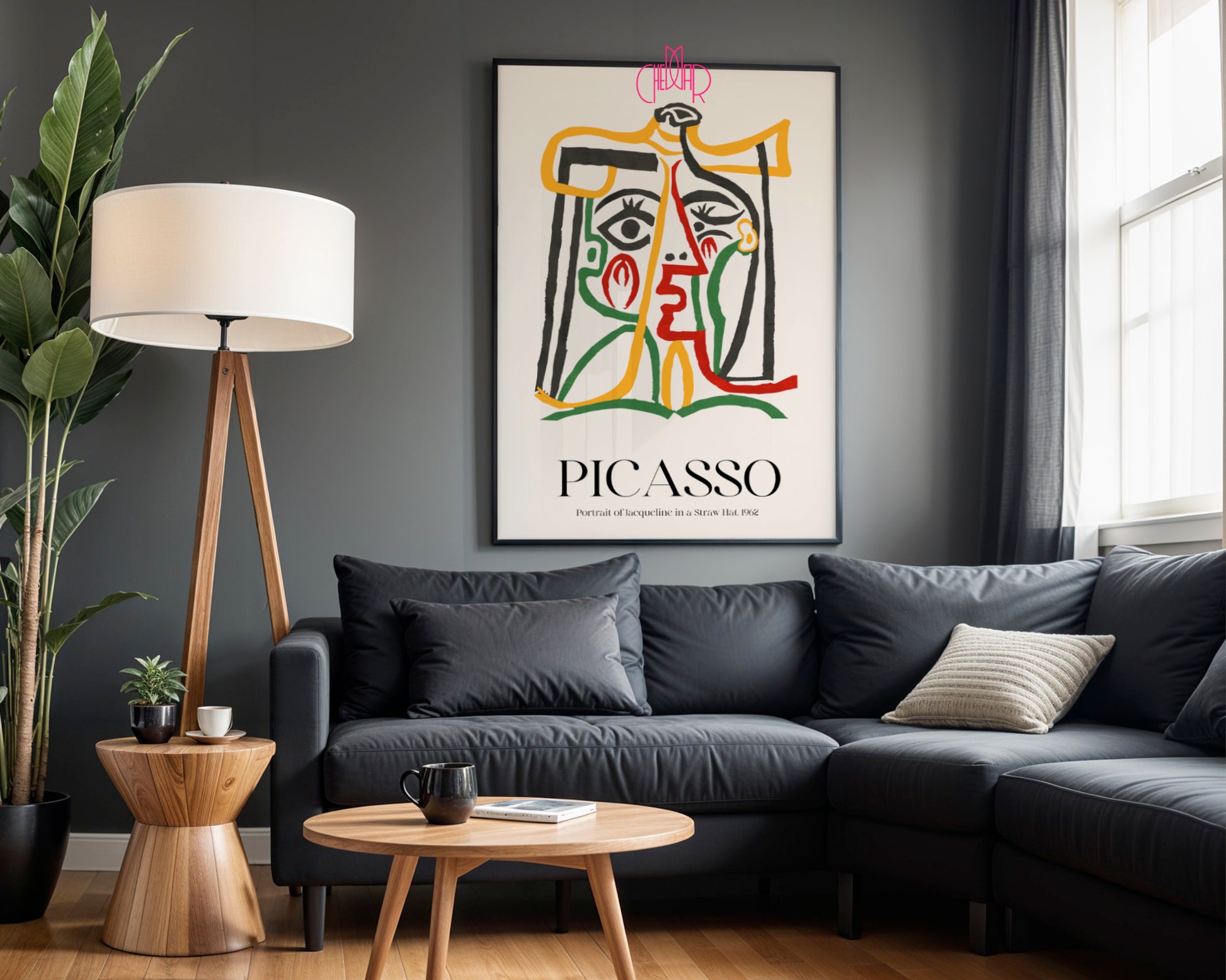 Picasso – Portrait of Jacqueline in a Straw Hat (1962) | Plakat Galeryjny Fauve