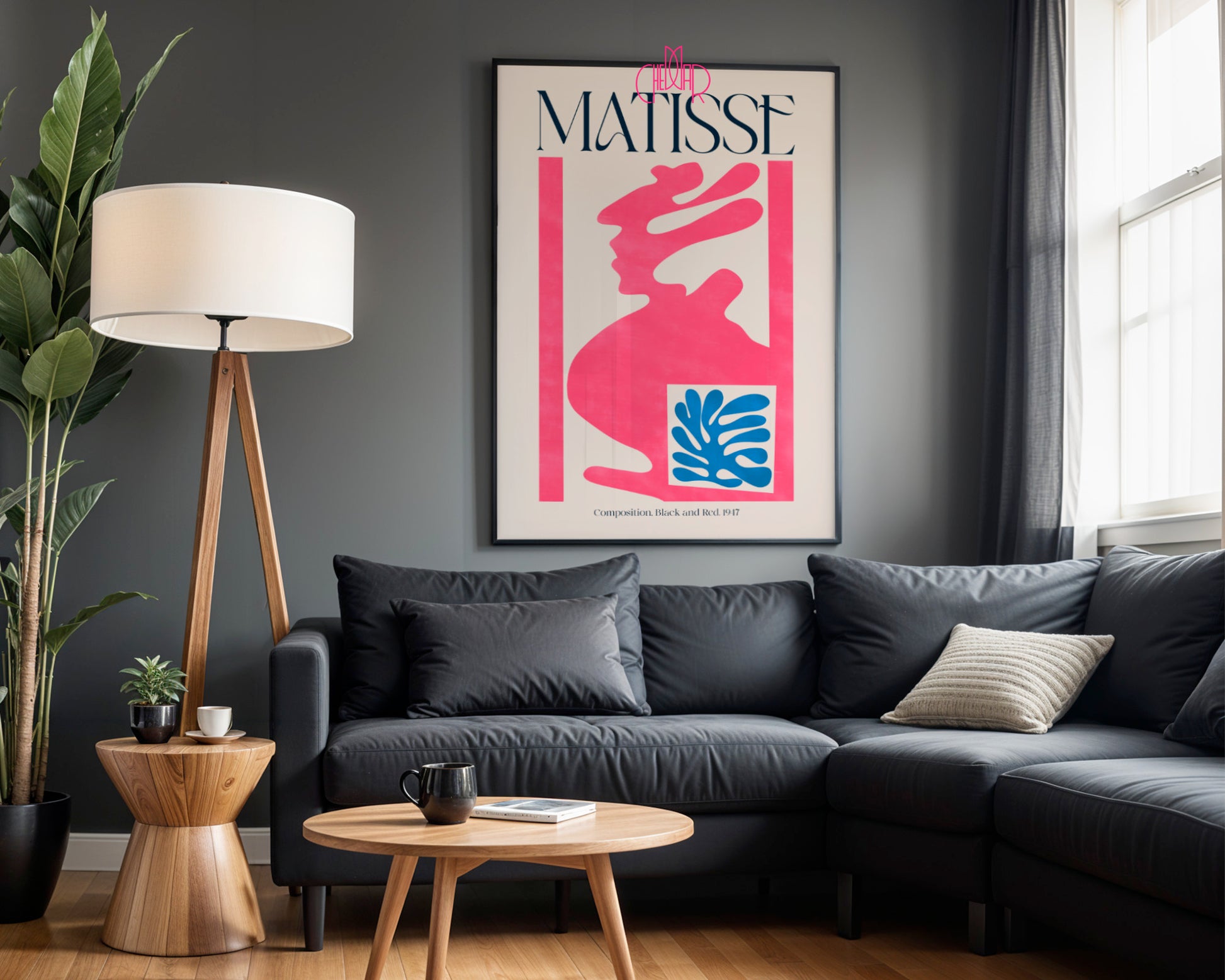 Matisse – Composition (Róż i Błękit) | Plakat Galeryjny Cut-Out