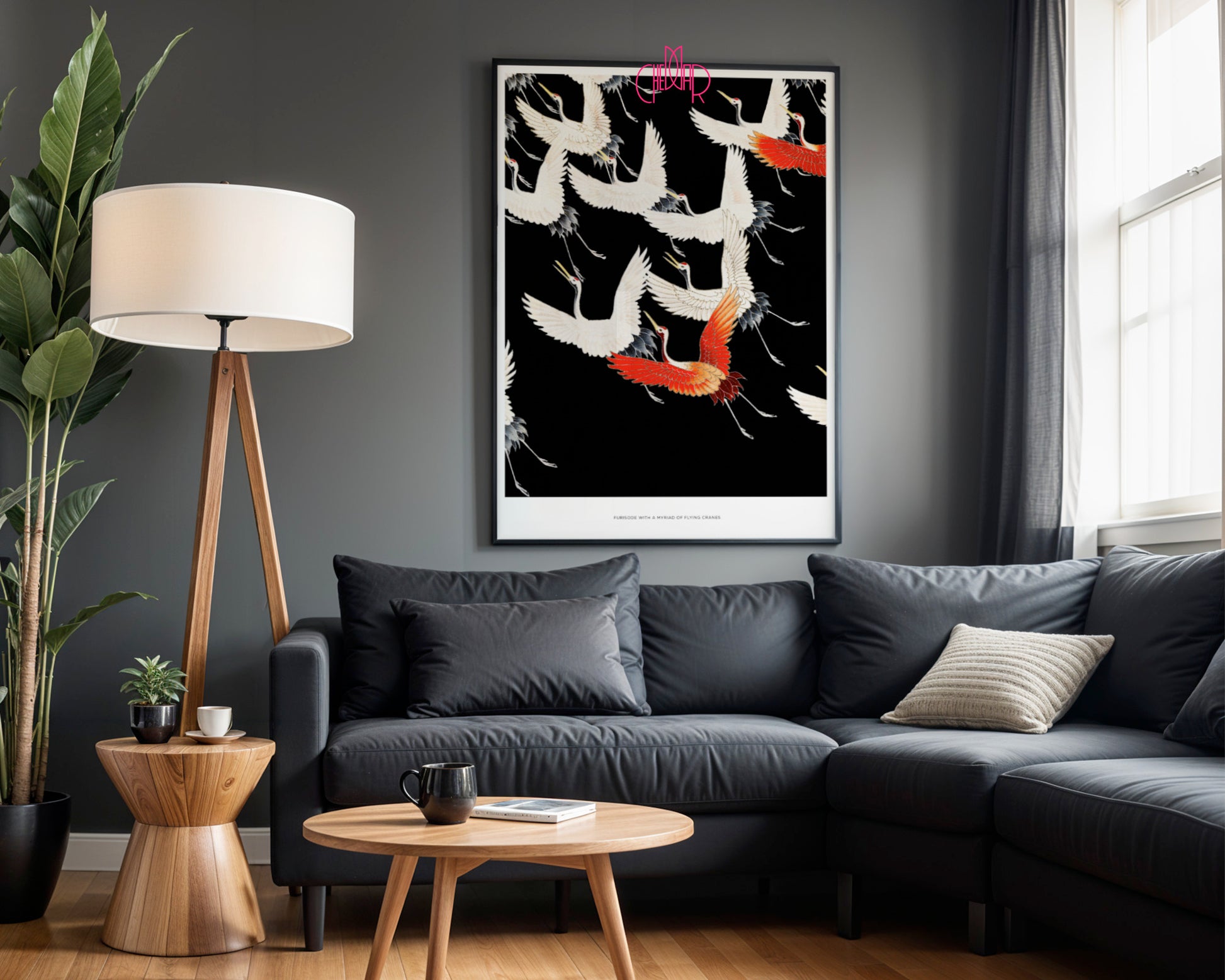 Japońskie Żurawie – Furisode: Myriad of Flying Cranes