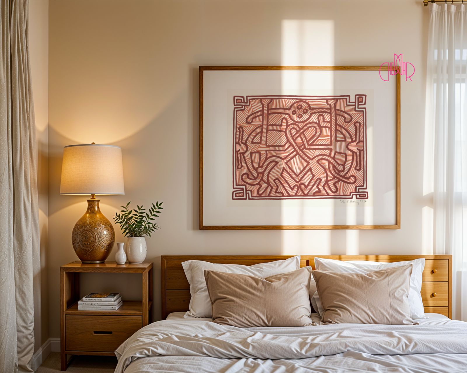 Plakat Keith Haring- labirynt, pop art, sztuka współczesna