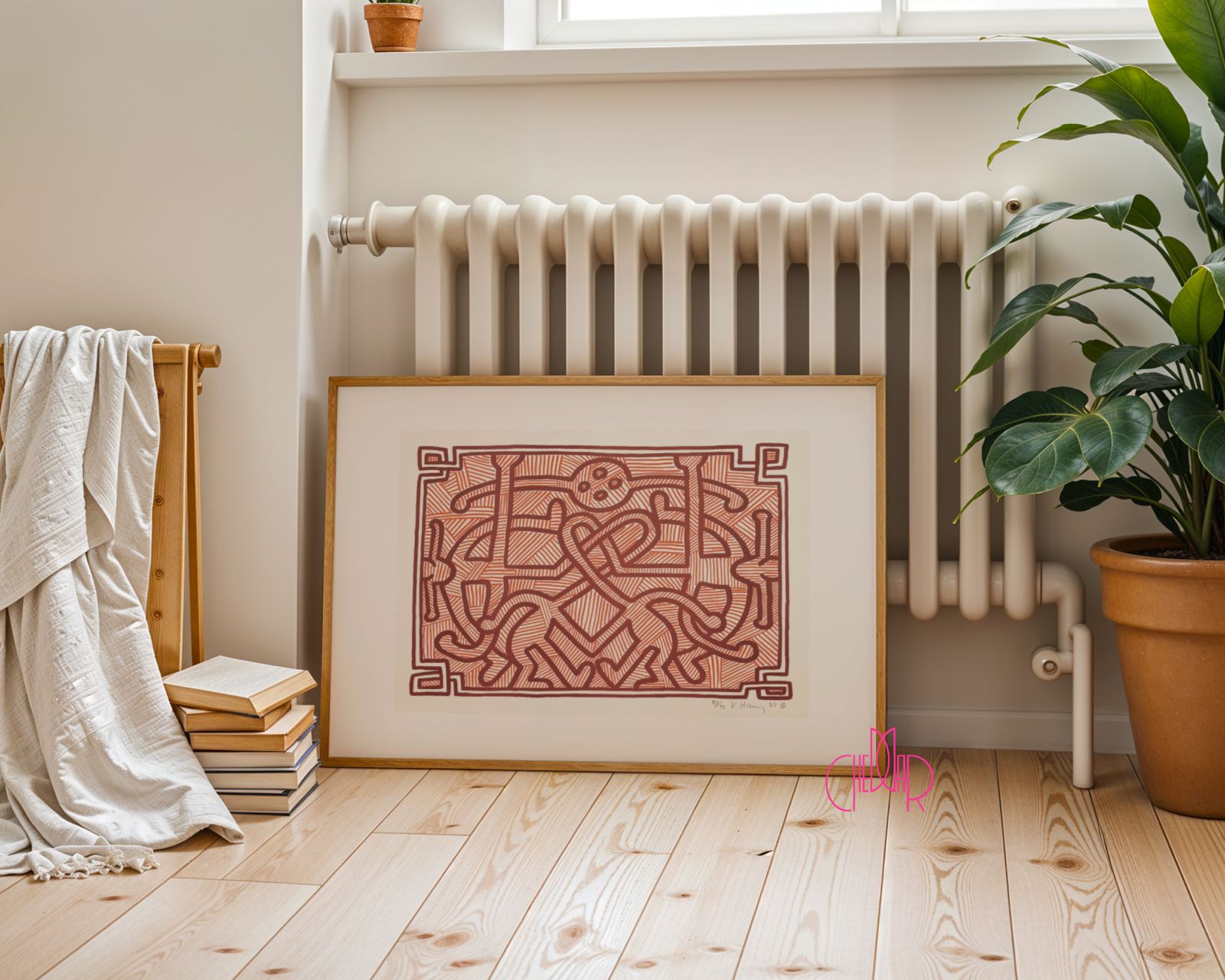 Plakat Keith Haring- labirynt, pop art, sztuka współczesna