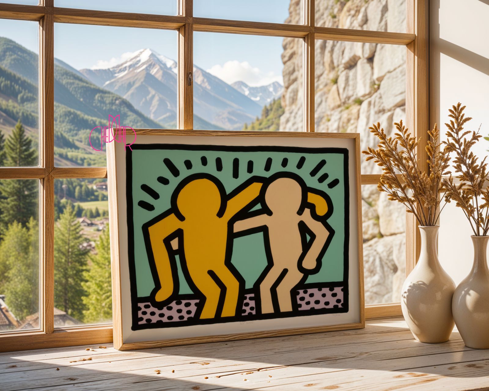 Plakat Keith Haring- Best Buddies, edycja limitowana, pop art
