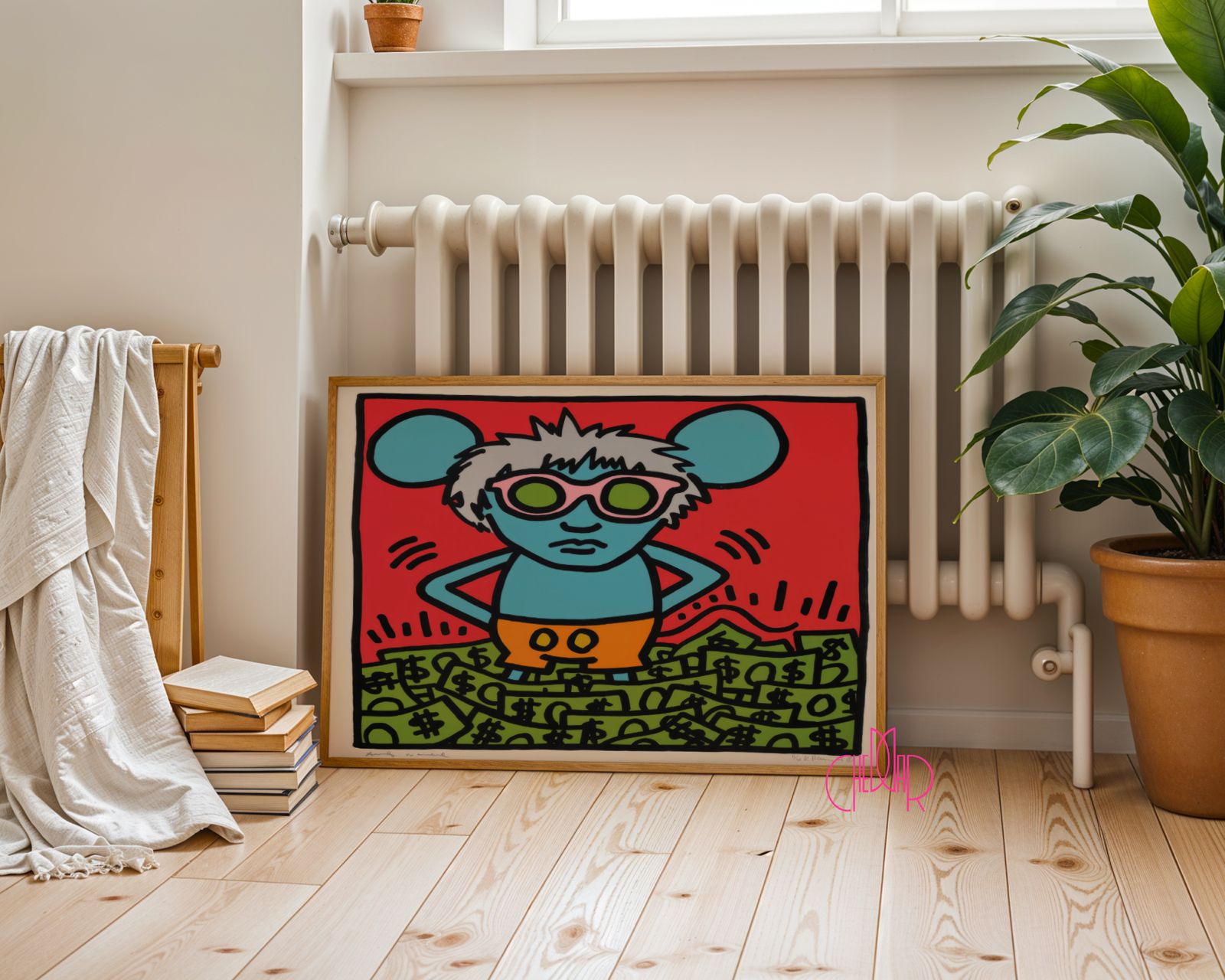 Plakat Keith Haring- Andy Mouse, pop art, sztuka współczesna