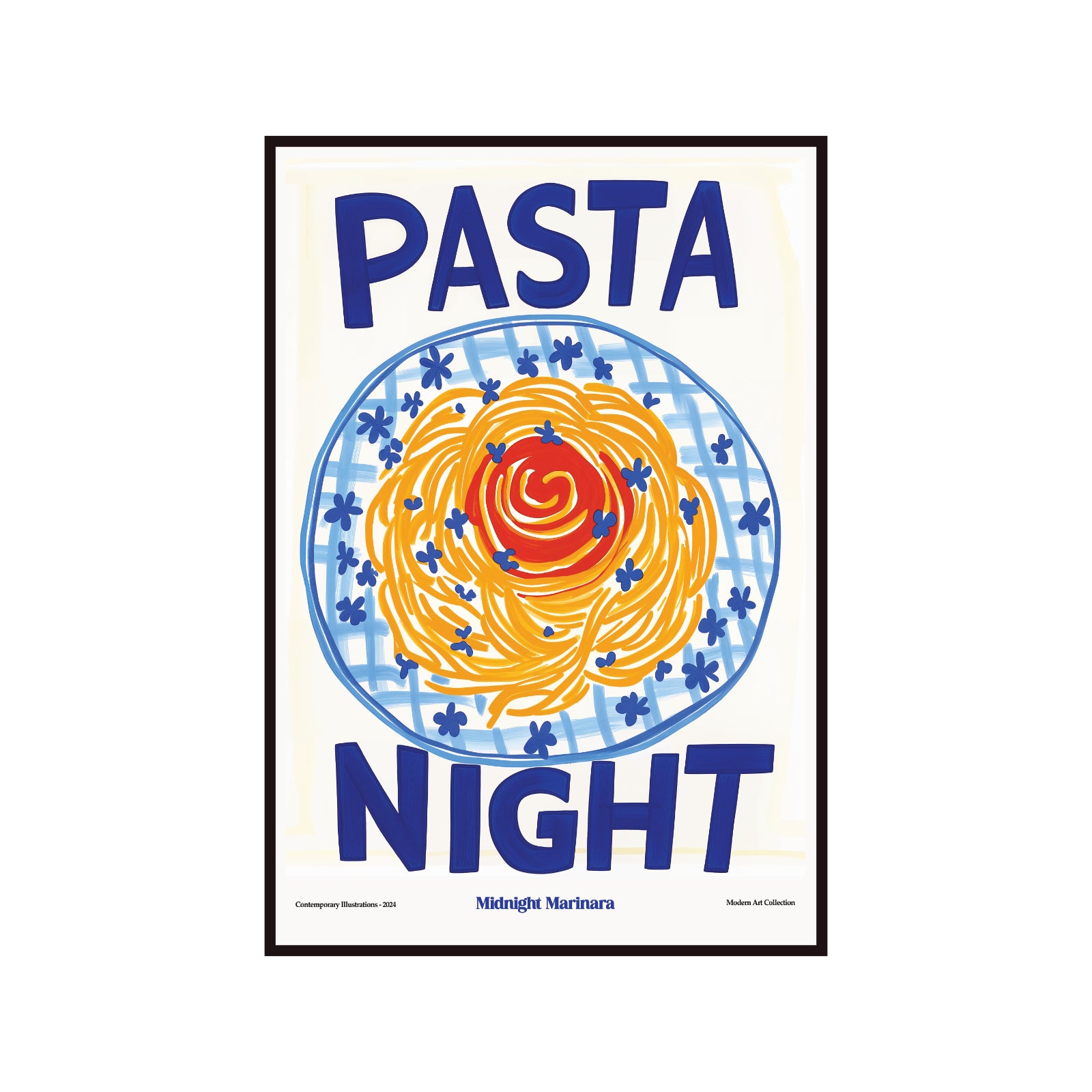 Plakat modernistyczny Pasta Night, Galeria Sztuki Współczesnej