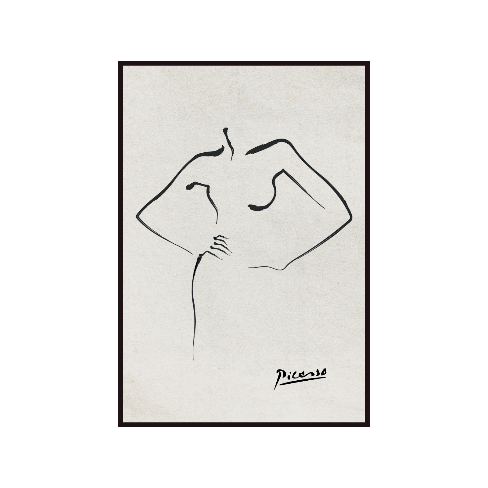 Pablo Picasso – Minimalist Female Form Line Art Sketch