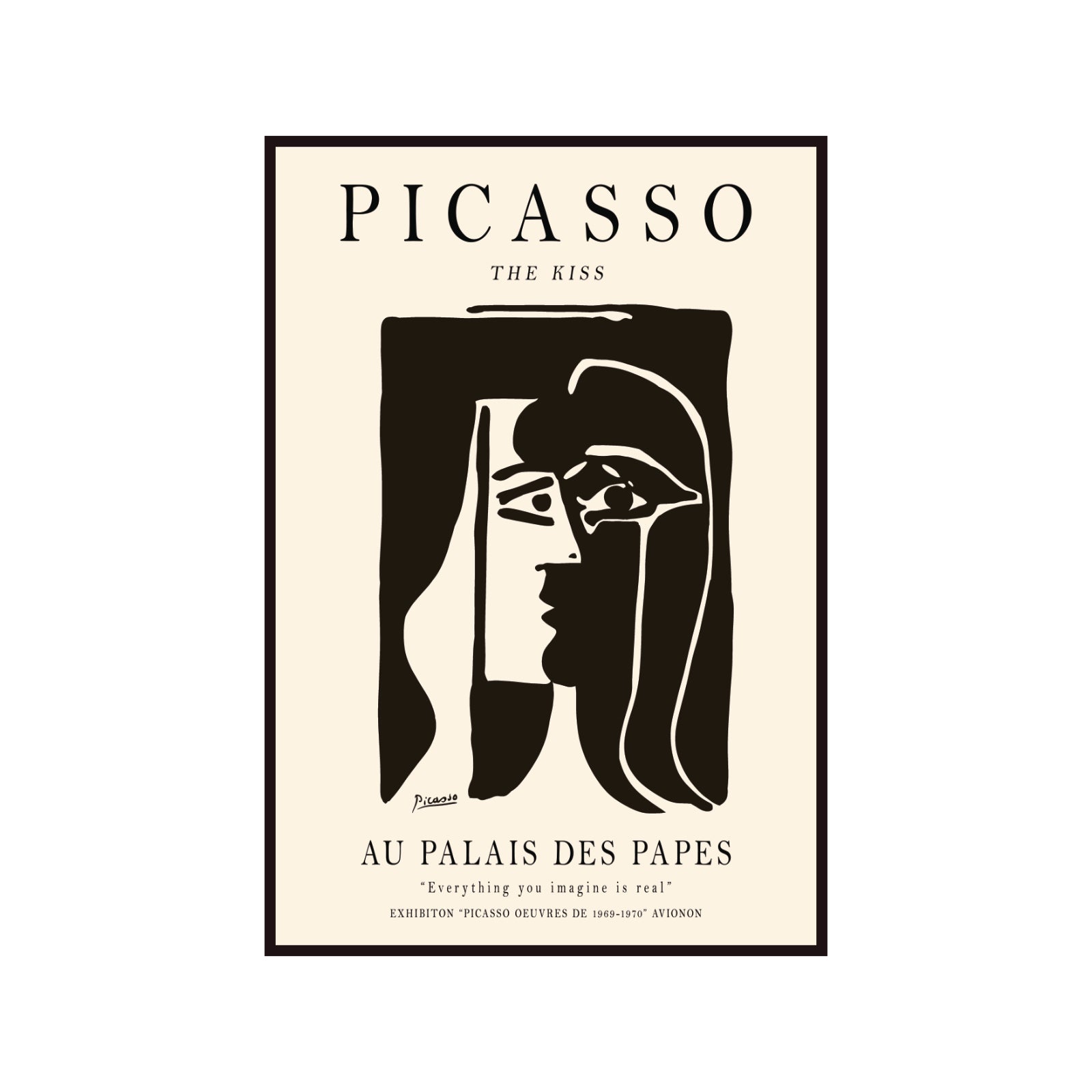 Pablo Picasso – The Kiss Abstract Exhibition Poster
