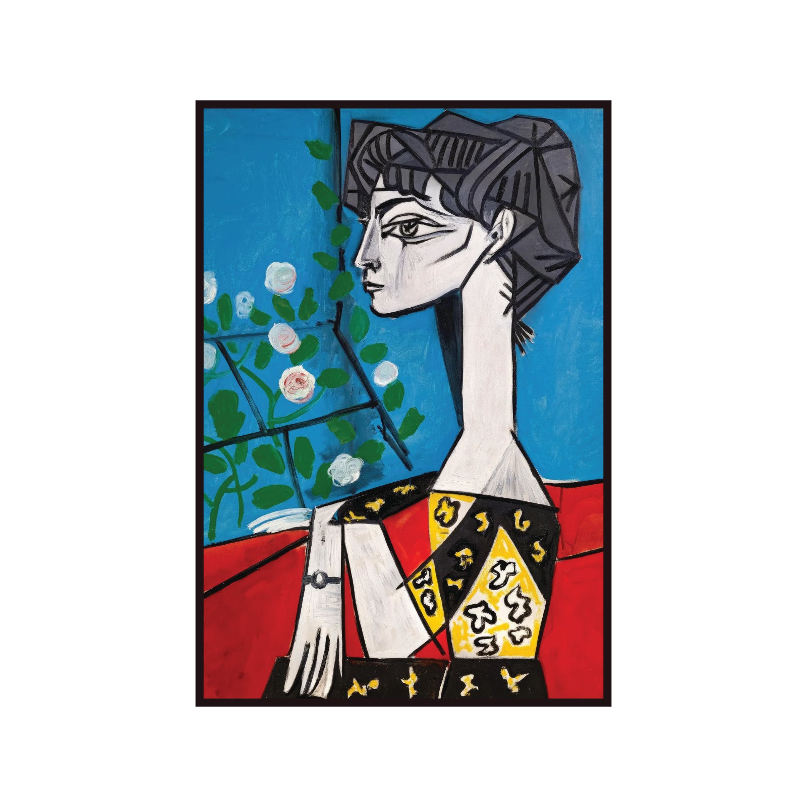 Pablo Picasso – Jacqueline with Flowers Abstract Portrait