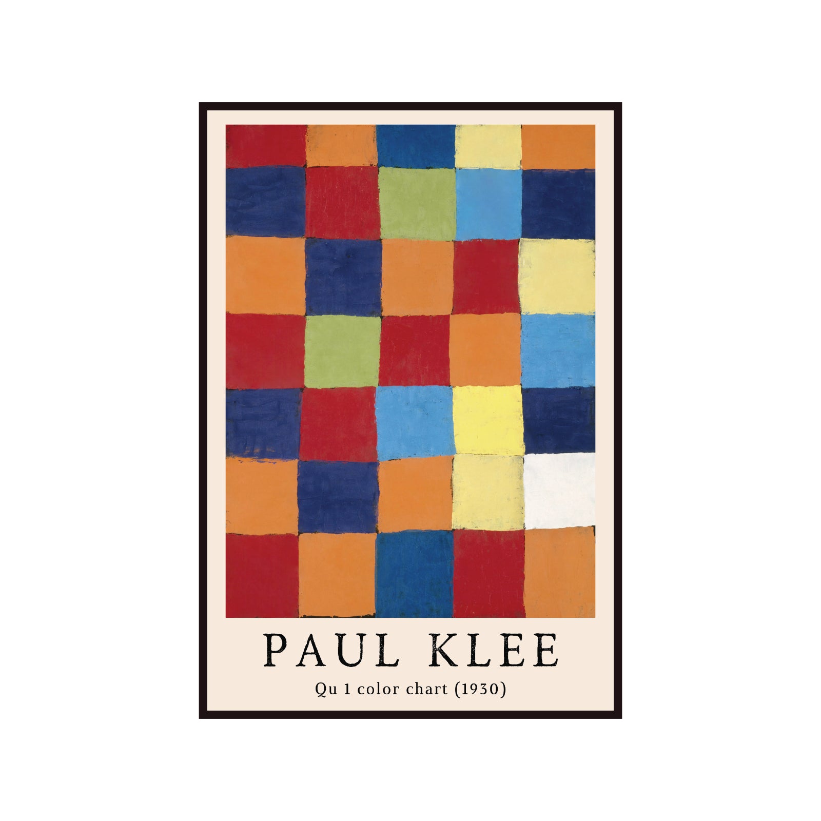 Paul Klee Qu 1 Color Chart – Geometric Abstract Poster