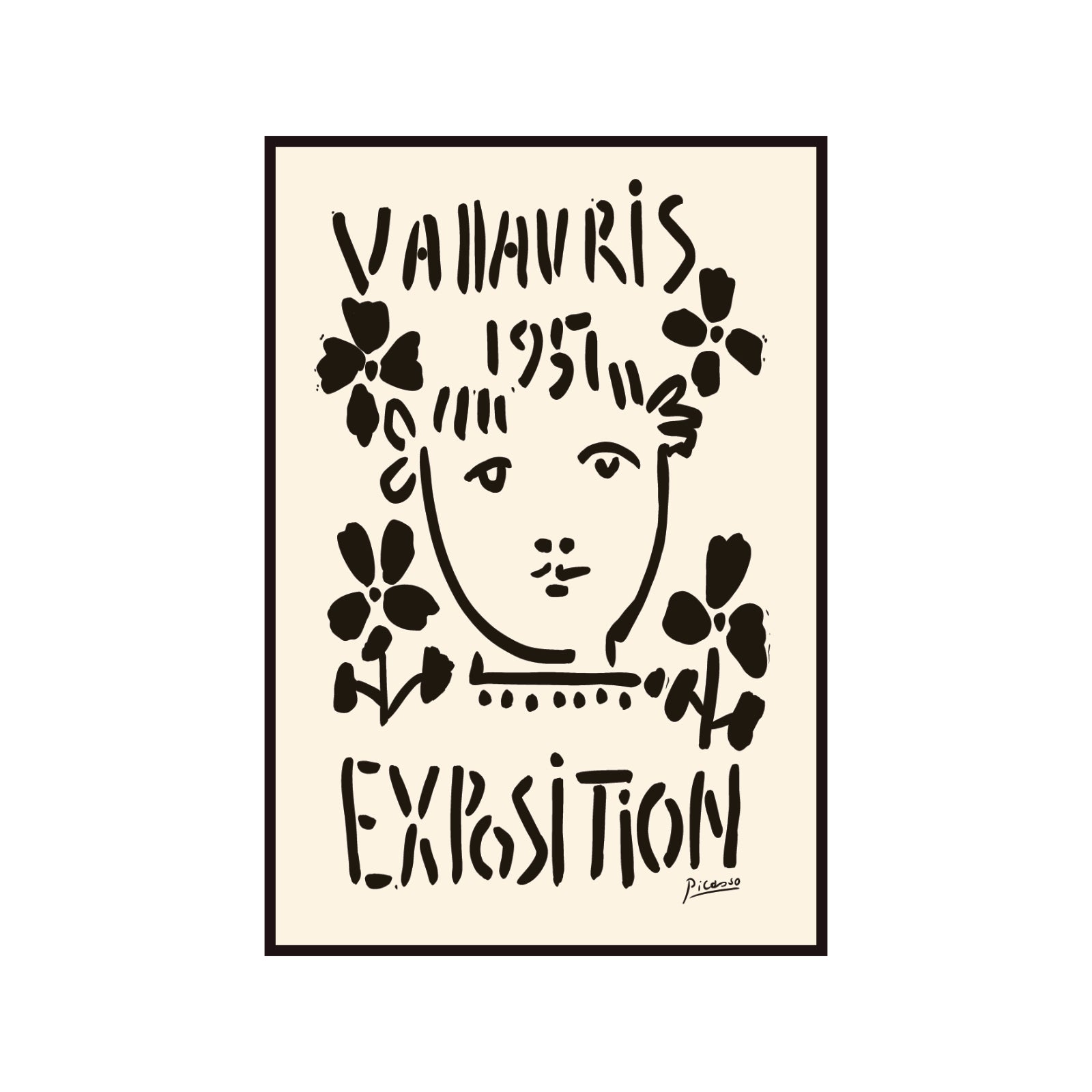 Pablo Picasso – Vallauris Exposition 1951 Floral Sketch