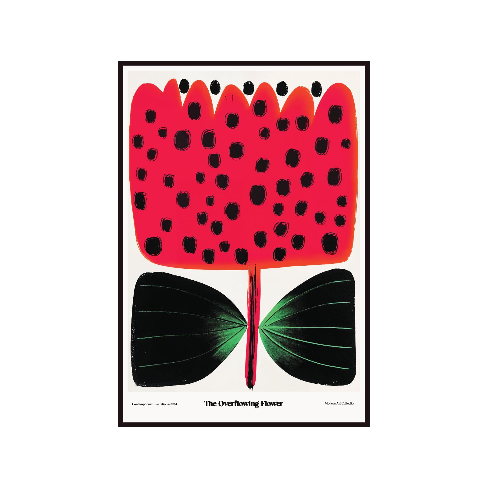 Plakat „Overlowing Flower”, rozkwitający kwiat