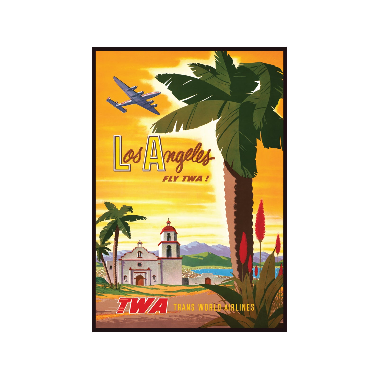 Plakat Los Angeles – Fly TWA, Vintage, Retro, USA