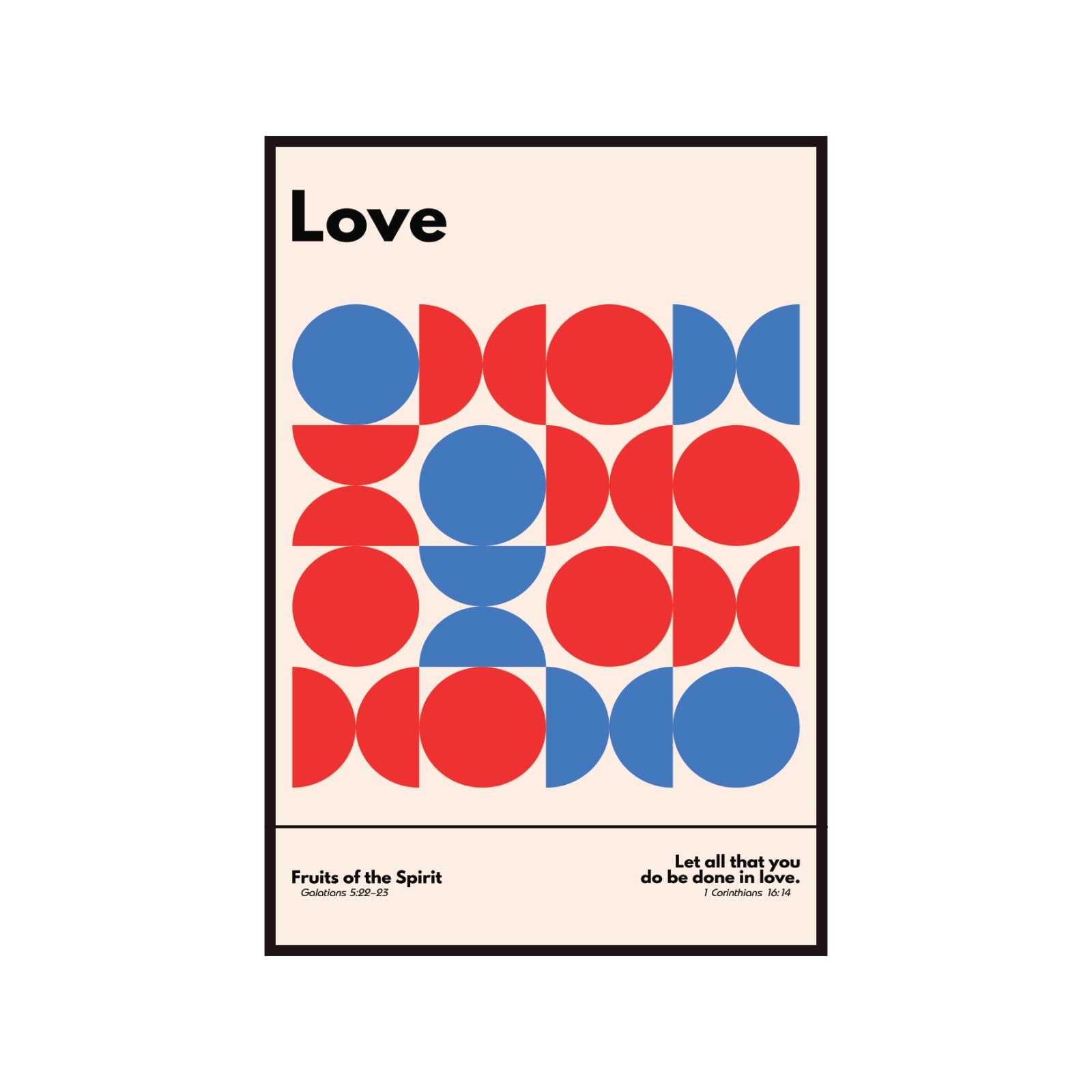 Plakat z serii Bauhaus - Dary Ducha Świętego- miłość