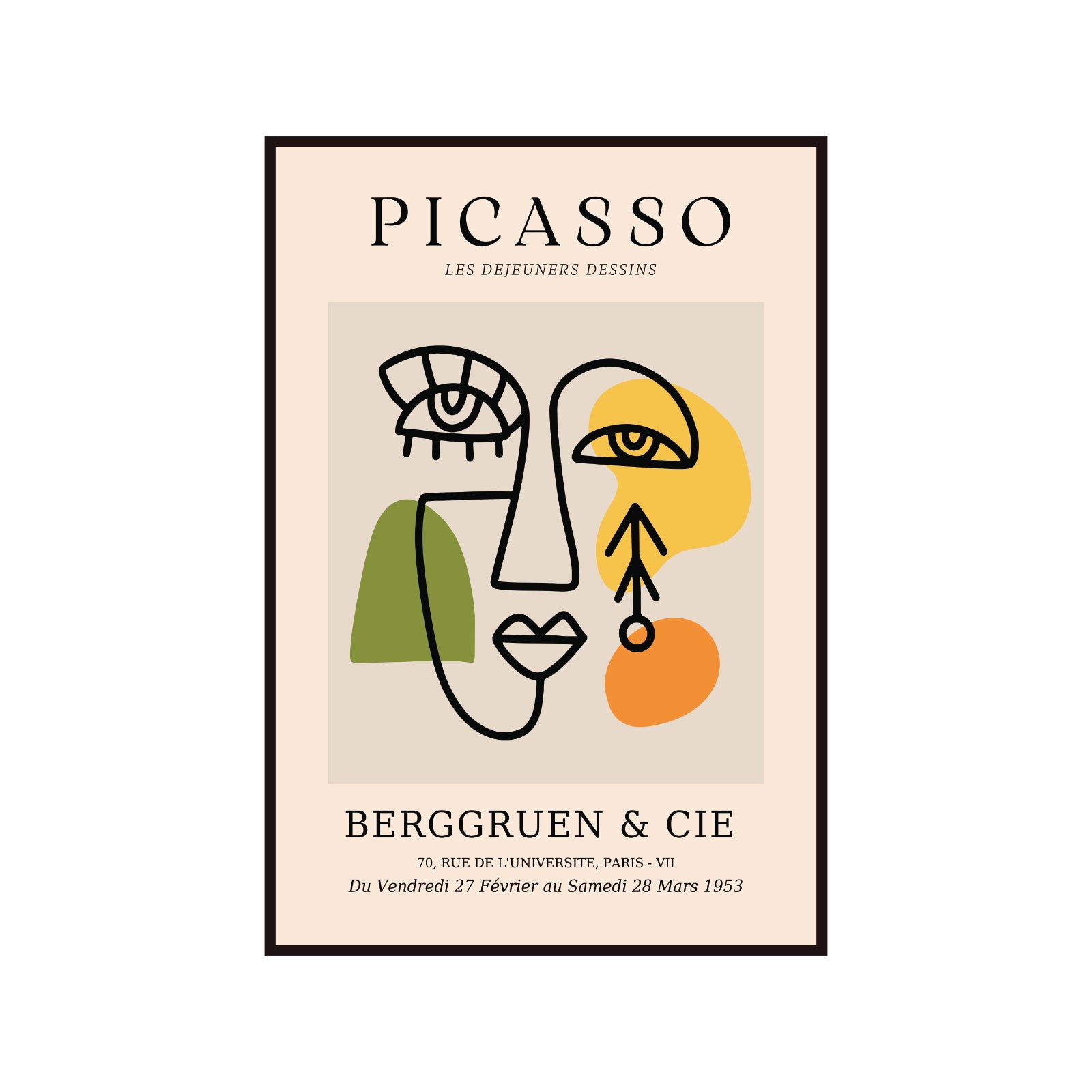 Pablo Picasso – Berggruen & Cie Abstract Multi-Color Face