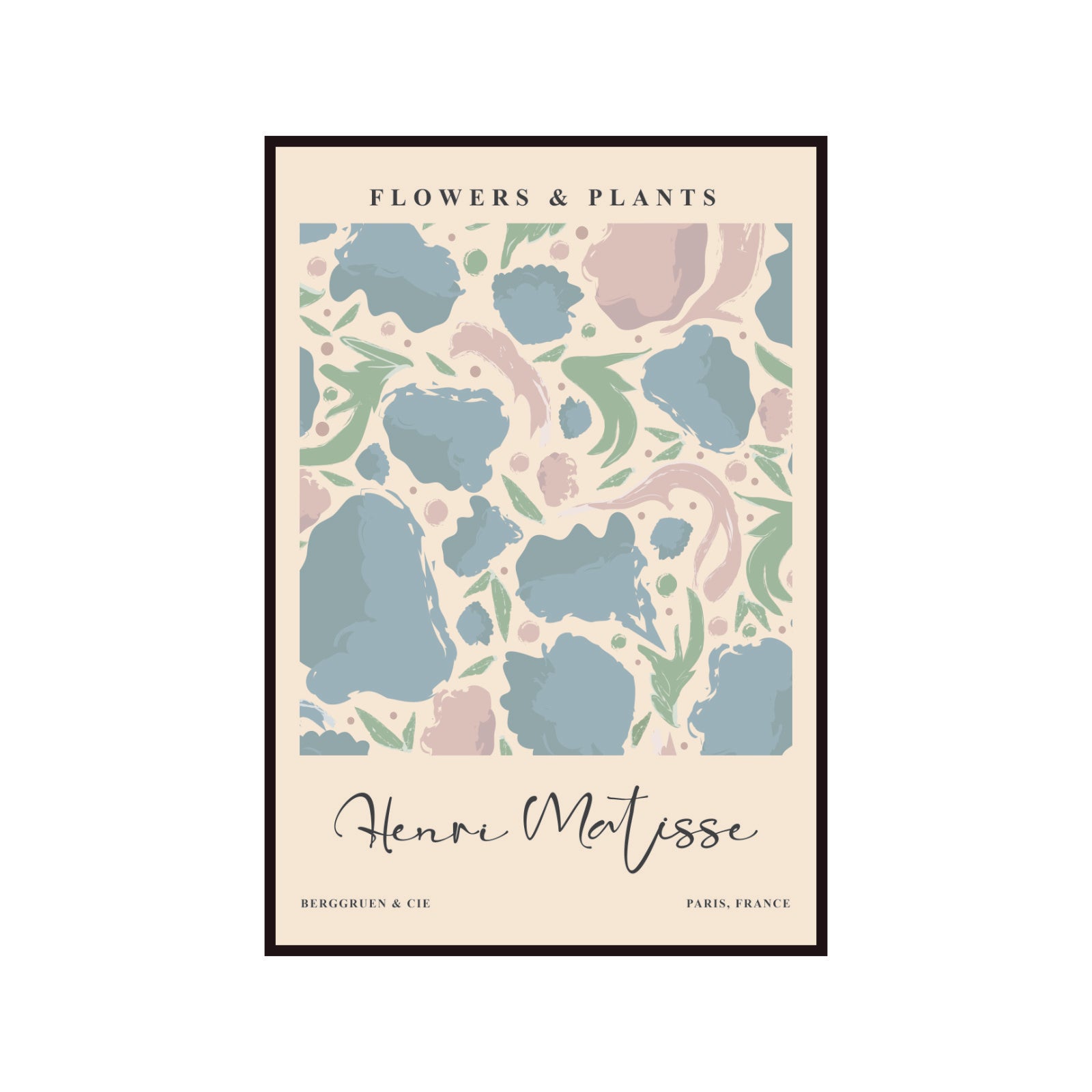 Matisse Flowers & Plants – Pastel Abstract Exhibition Poster