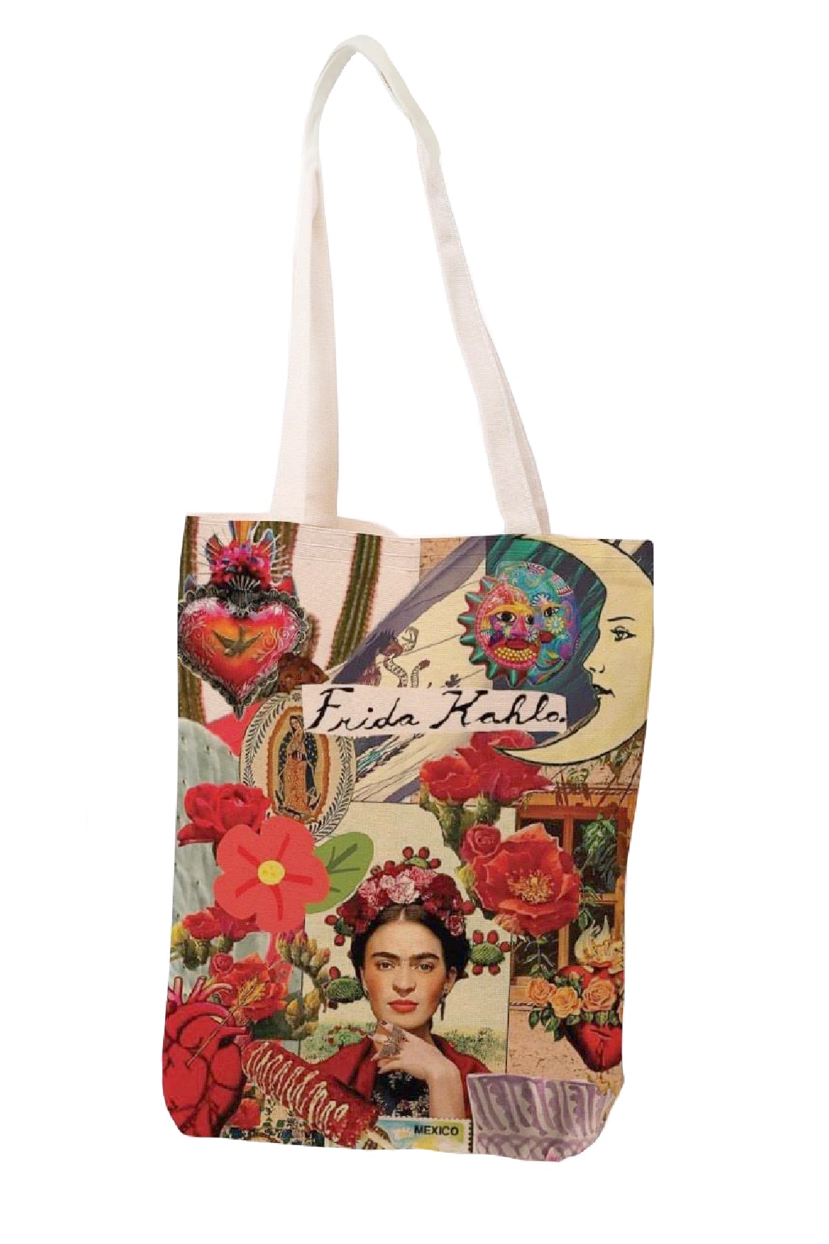 Torba bawełniana na ramię typu shopper Frida Khalo, stylowa, pojemna, na zakupy, na co dzień.
