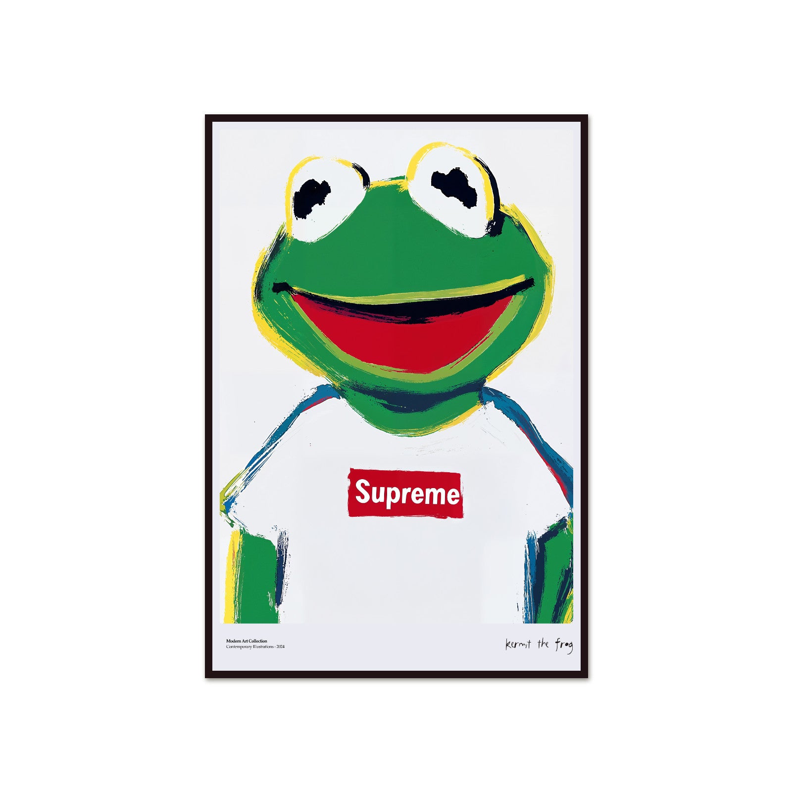Plakat Kermit the Frog, Supreme Streetwear, modernizm, sztuka współczesna