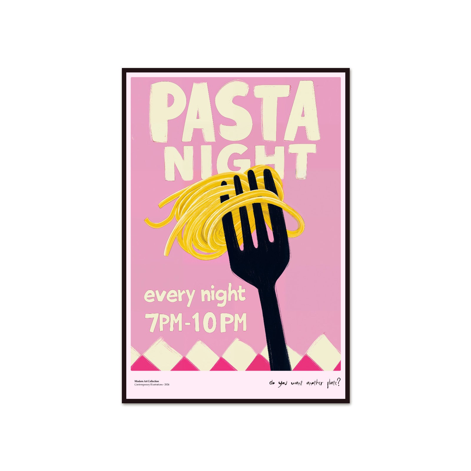 Plakat „Pasta Night” – Bo każda noc jest dobra na odrobinę Italii!