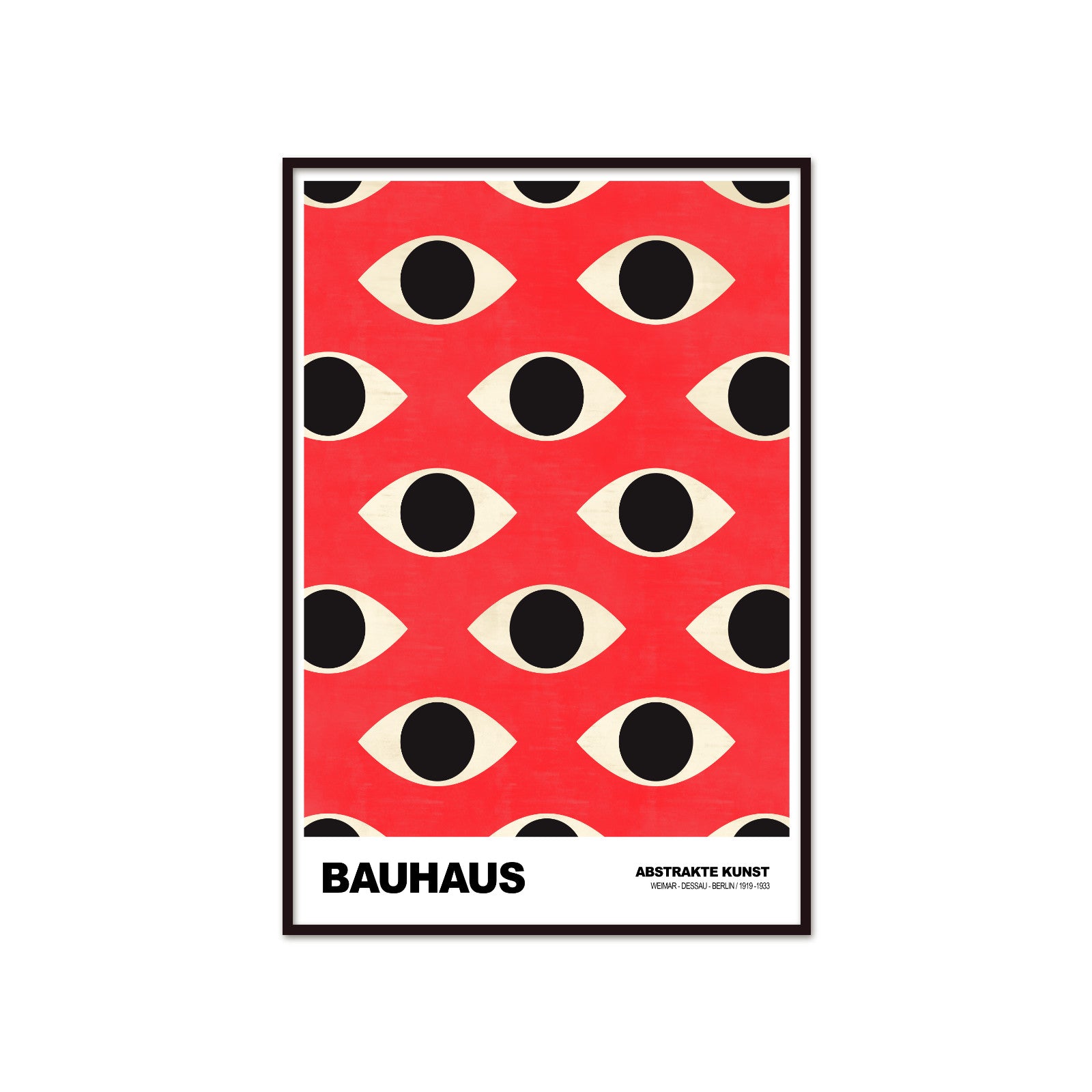 Wszechobecne Spojrzenie: Red Vision – Bauhaus, Abstract Art Pattern