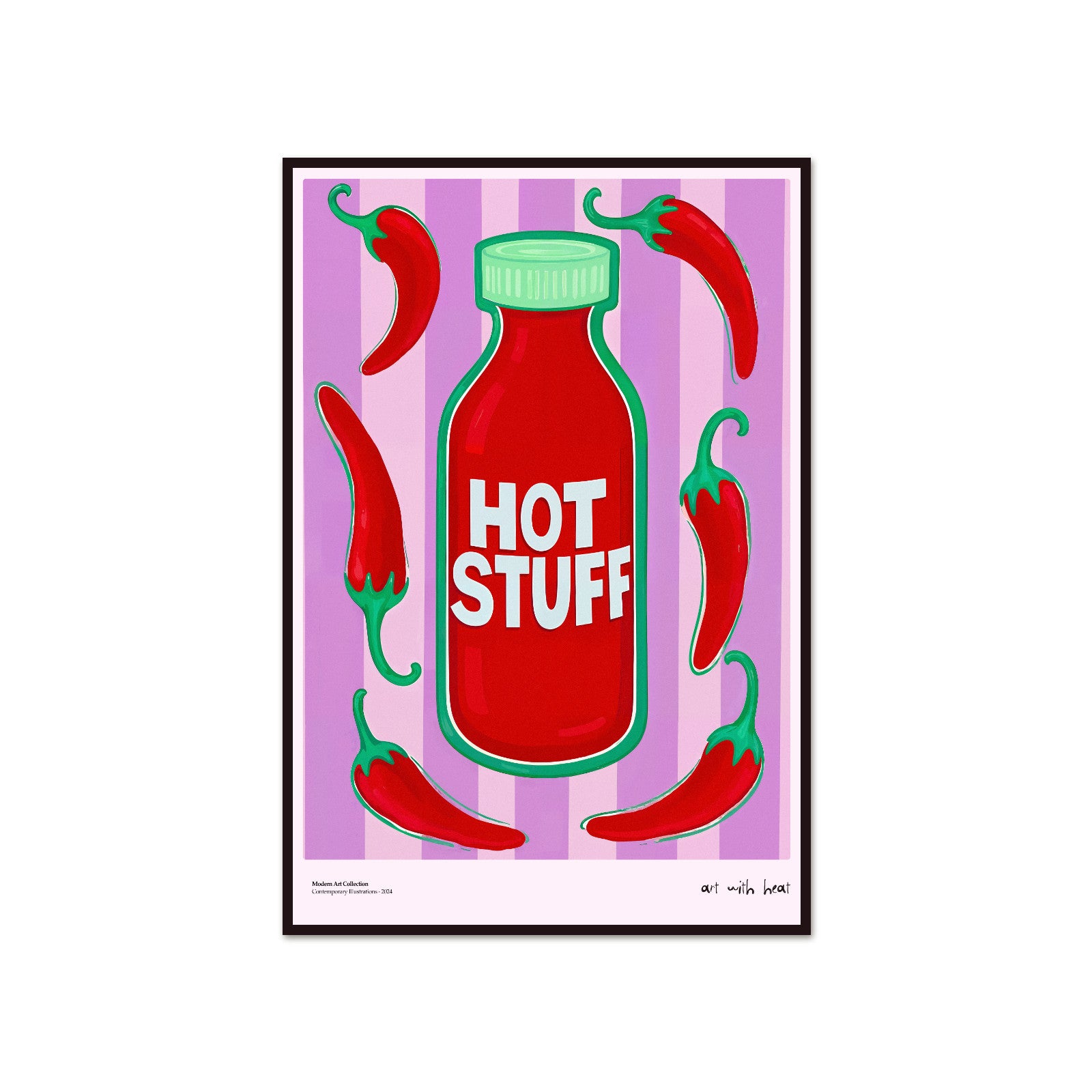 Plakat Hot Stuff, Art with Heat, modernizm, sztuka współczesna