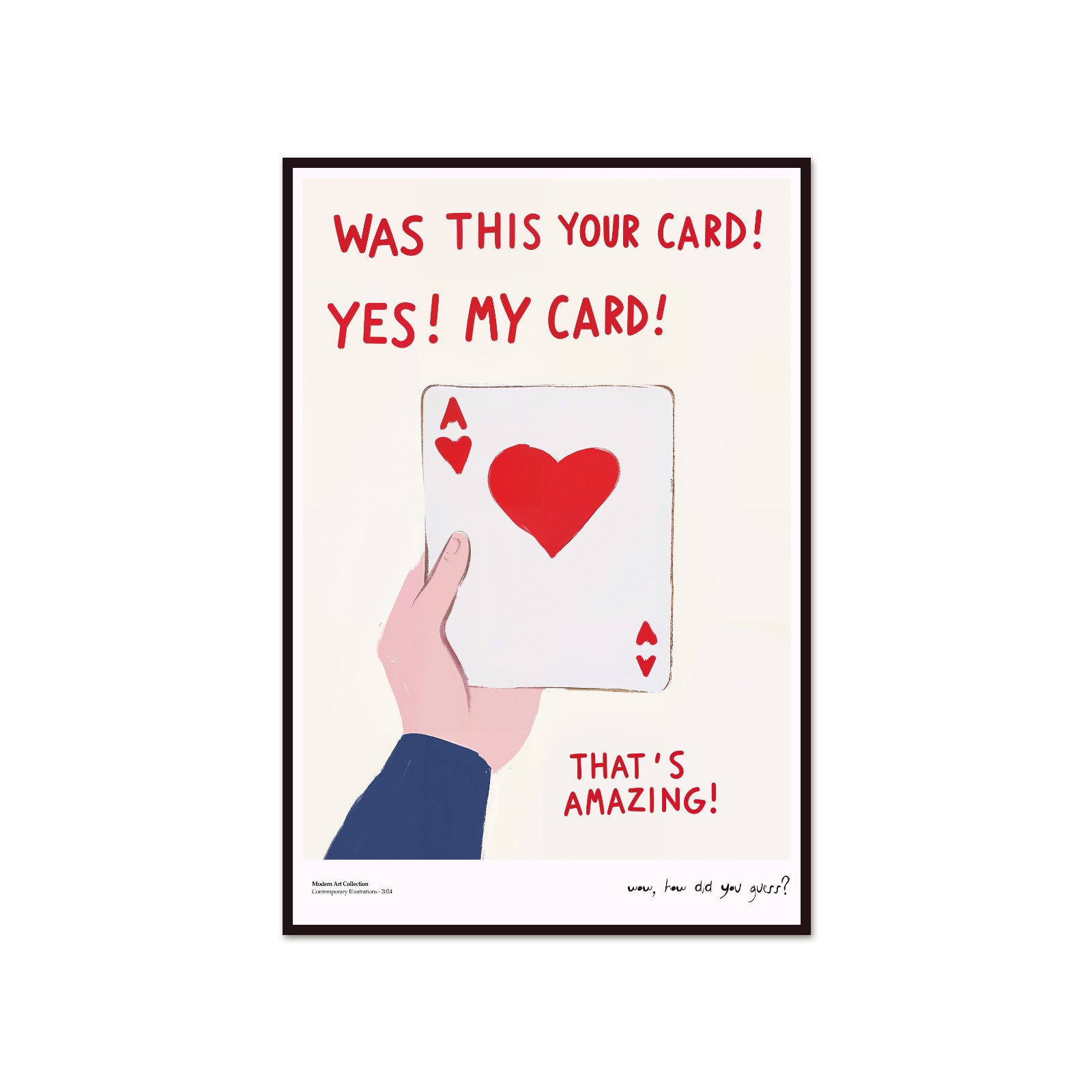 Plakat Amazing Card, Ace of Hearts, modernizm, sztuka współczesna