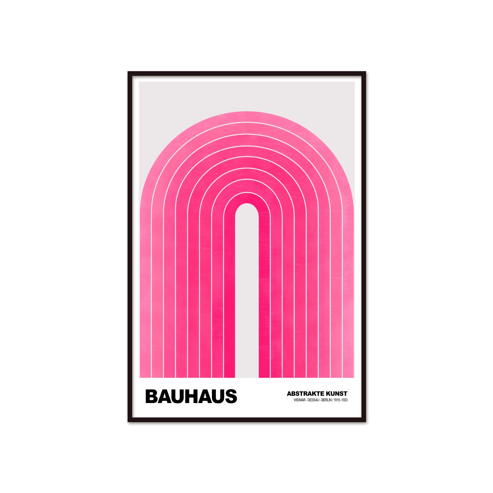 Różowa Aura: Vibrant Arches – Bauhaus, Abstract Spectrum Design