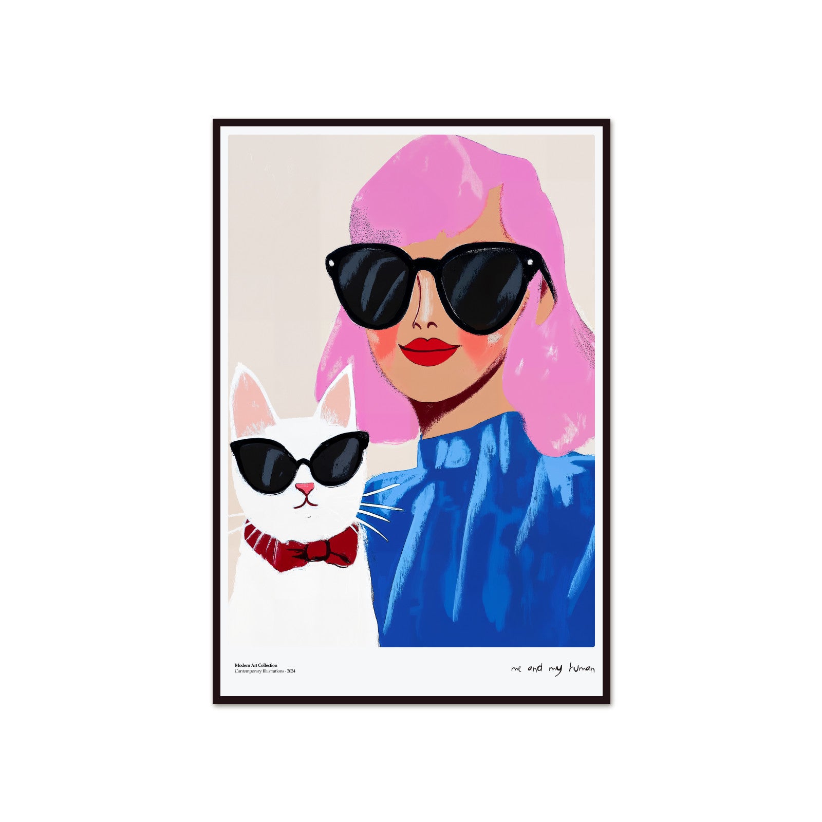 Plakat „Me and My Human” – Stylowy duet, który skradnie Twoje serce!