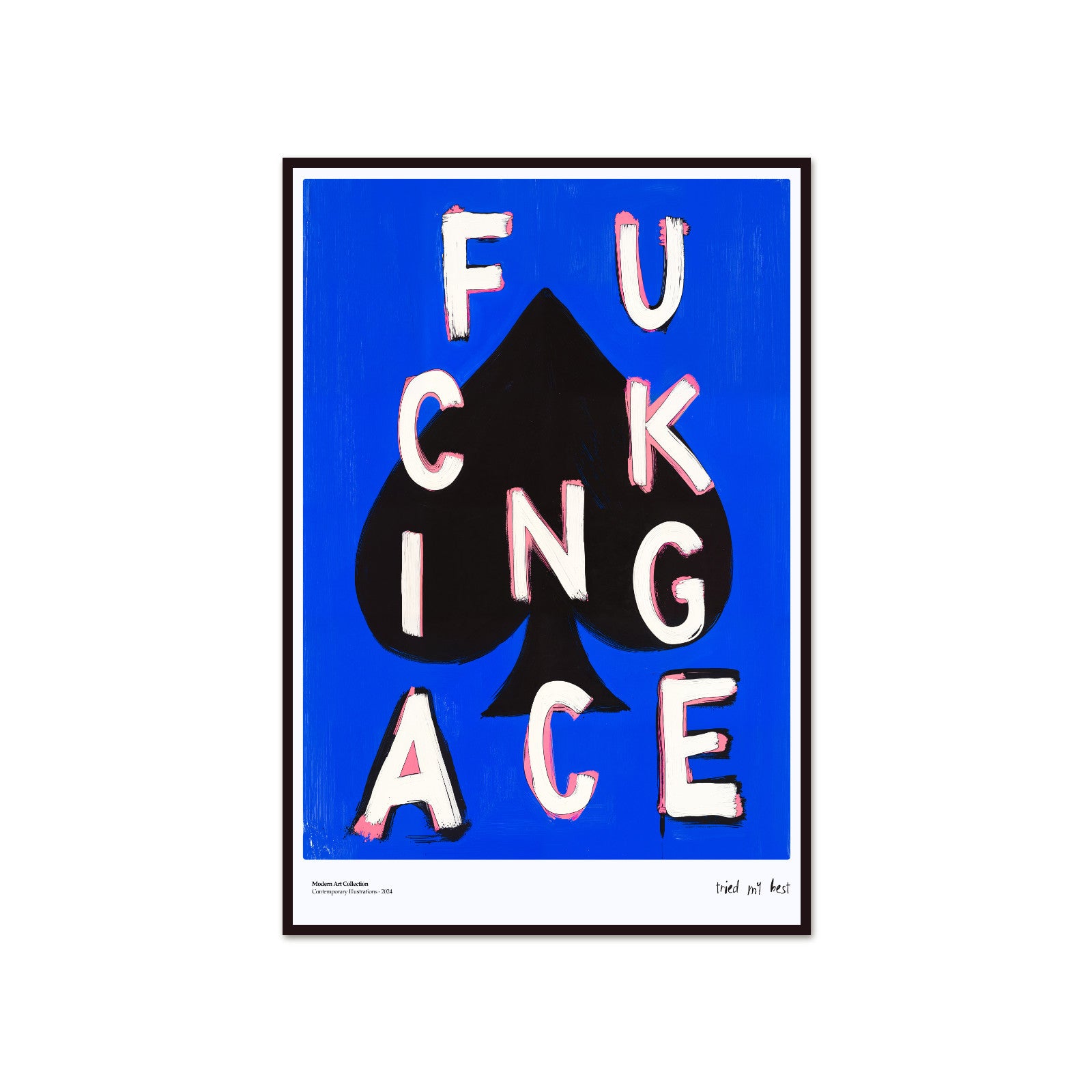 Plakat „Fucking Ace” – Zwycięski Akcent w Twoim Wnętrzu!