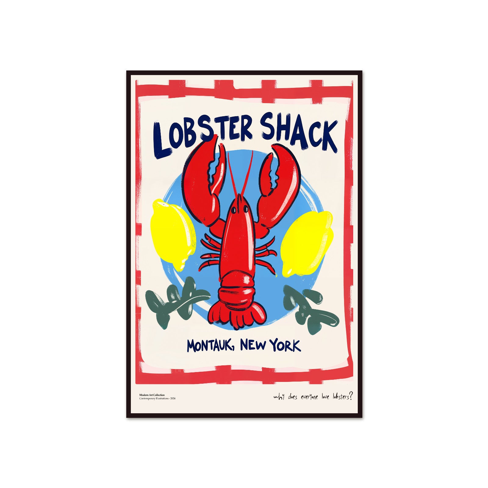 Plakat „Lobster Shack” – Przenieś klimat Montauk prosto do swojej kuchni!