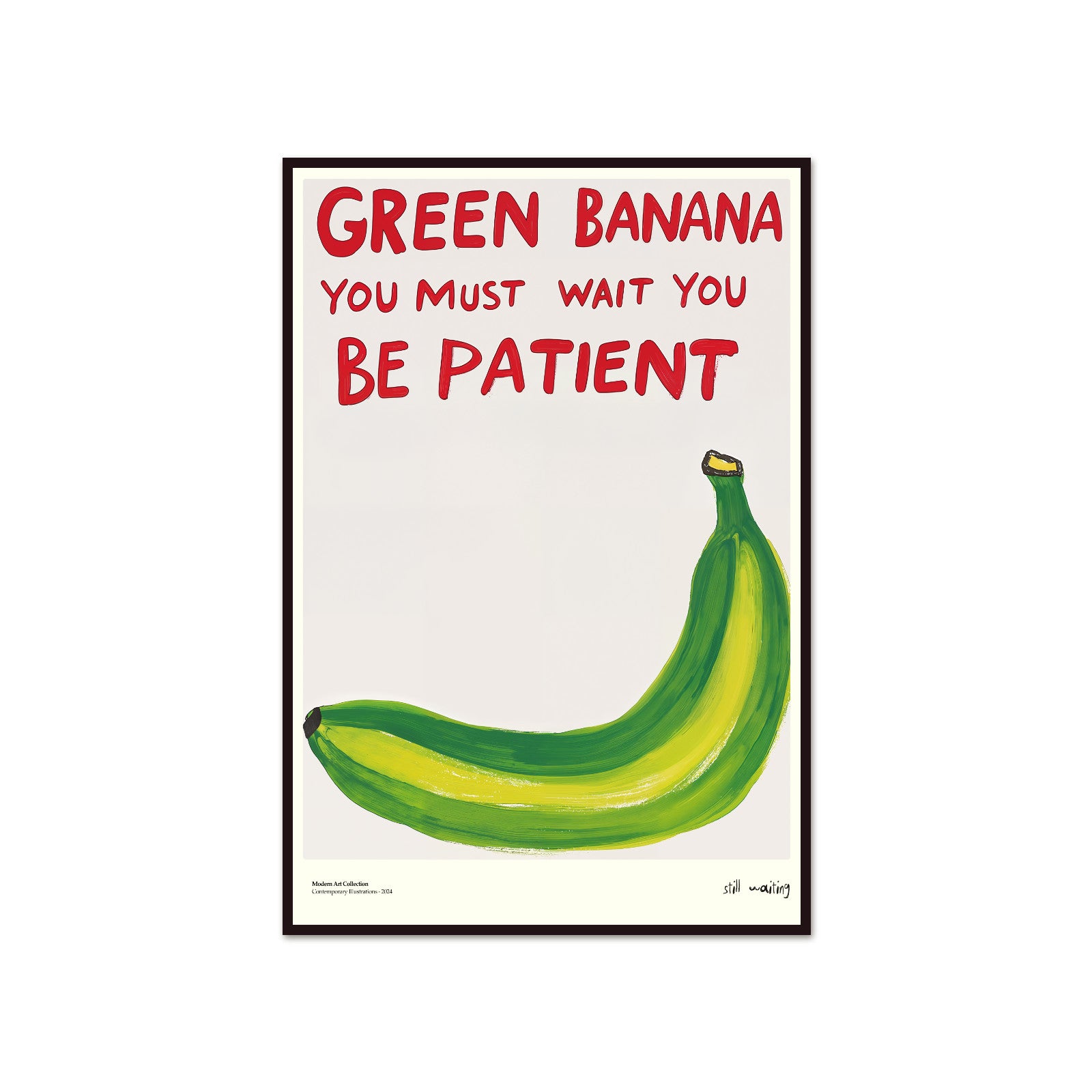 Plakat „Green Banana” – Stylowa Lekcja Cierpliwości w Twoim Domu!